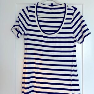JCrew cotton strip maxi dress